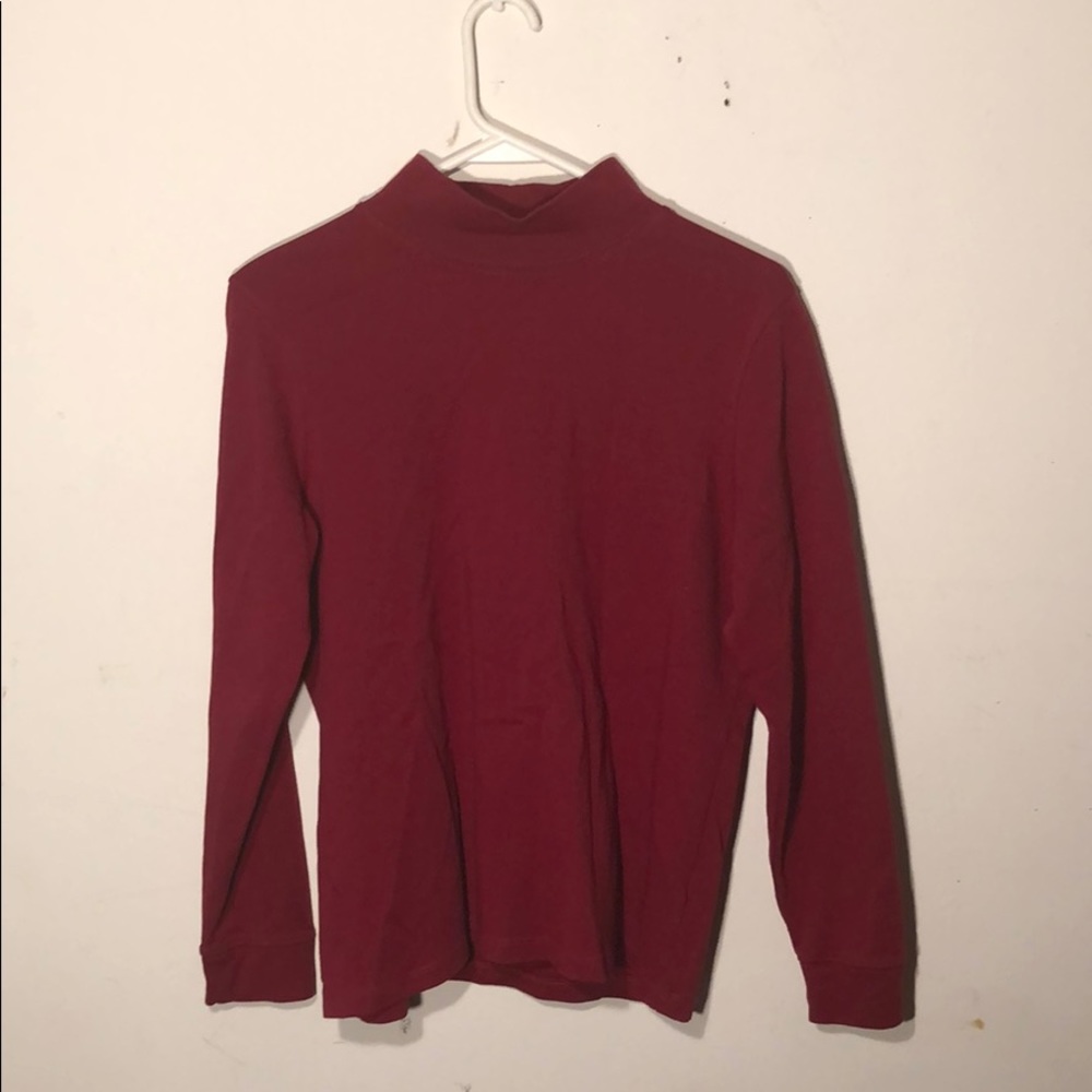 LL BEAN red long sleeve top